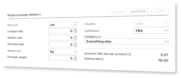 FBA Calculator.